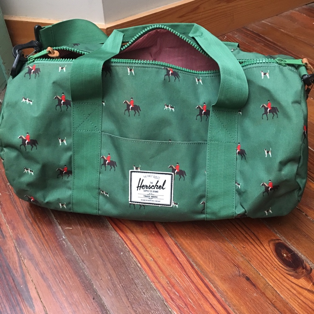 Herschel Duffel Bag equestrian print